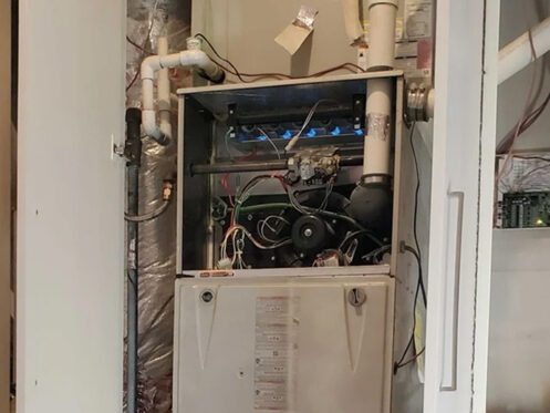 An image of an old furnace.