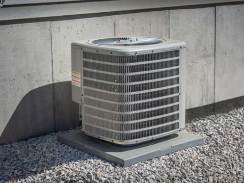 Air conditioner unit outside home